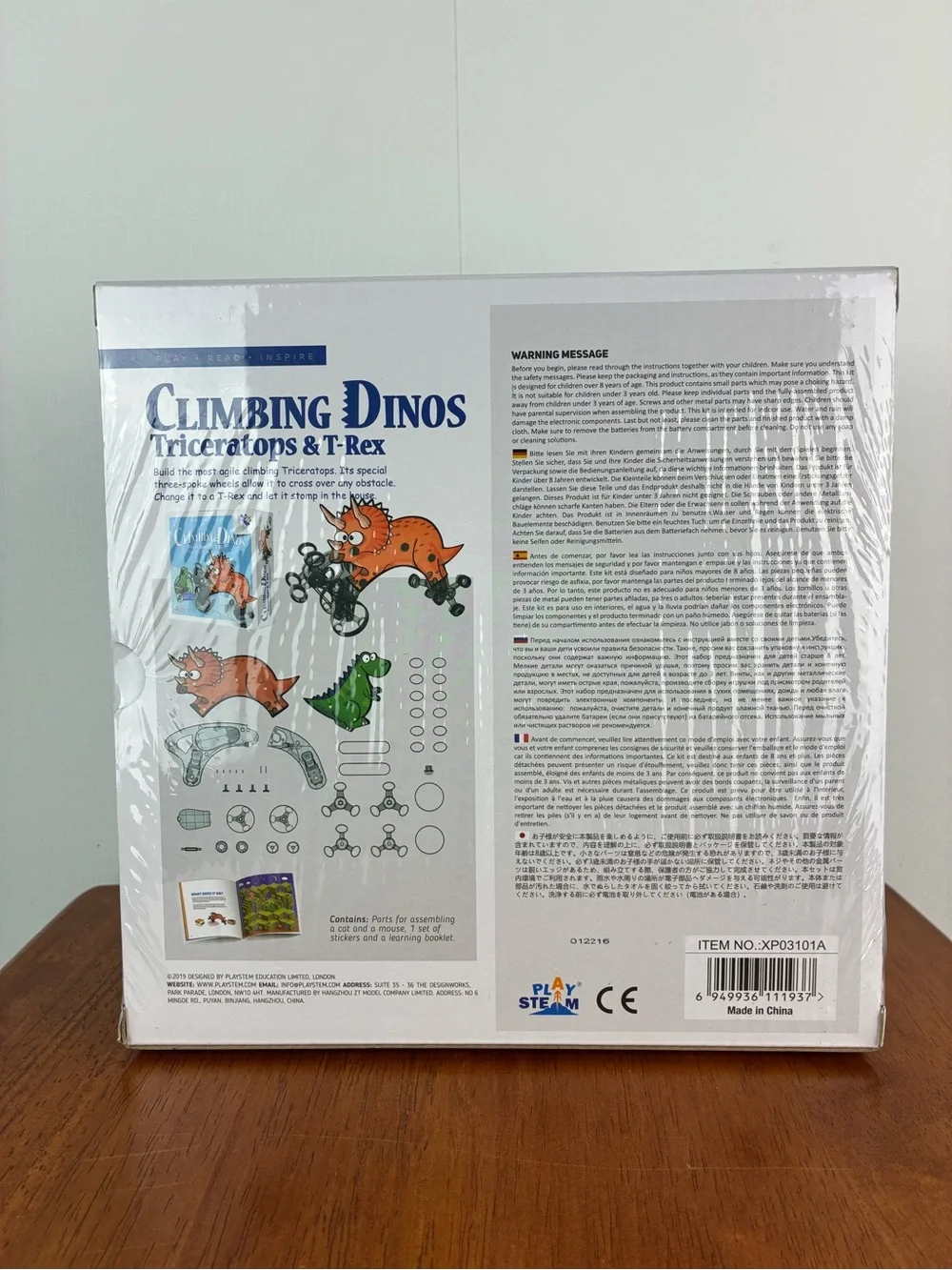 New PlaySTEM Climbing Dinos Triceratops & T-Rex Build Kit Sealed